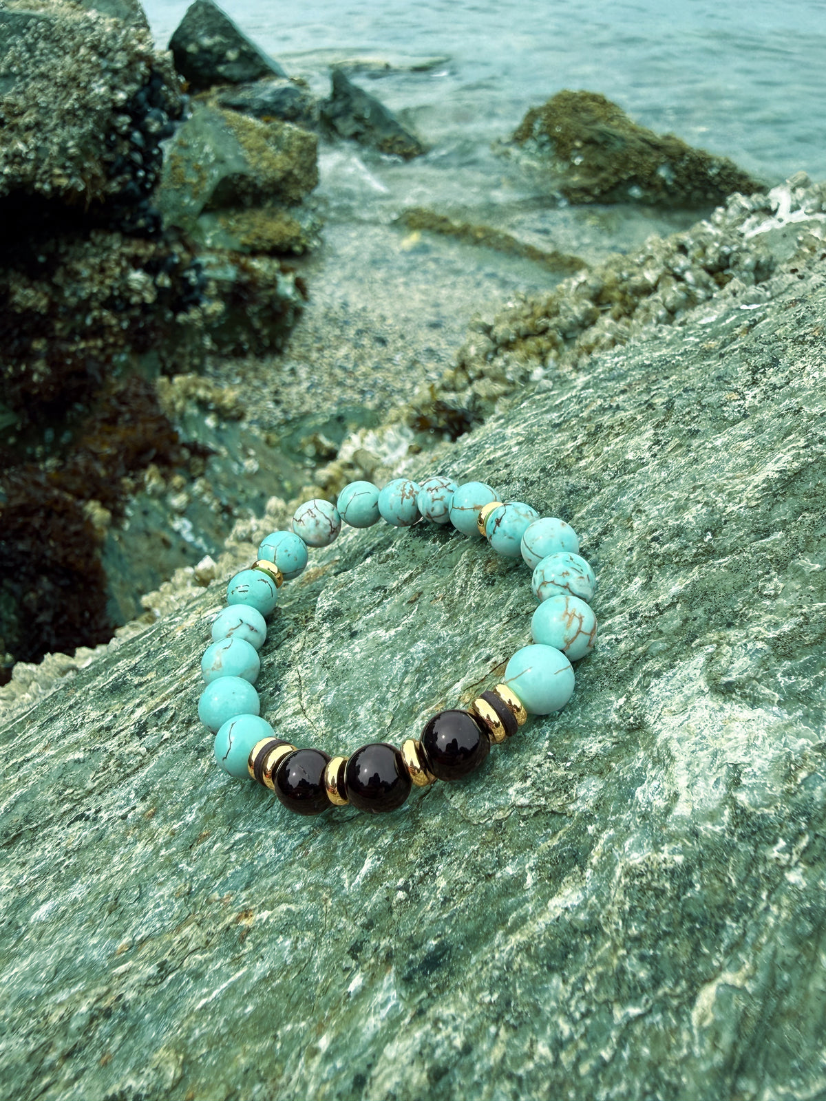 TurquoiseBraceletBlackAgate