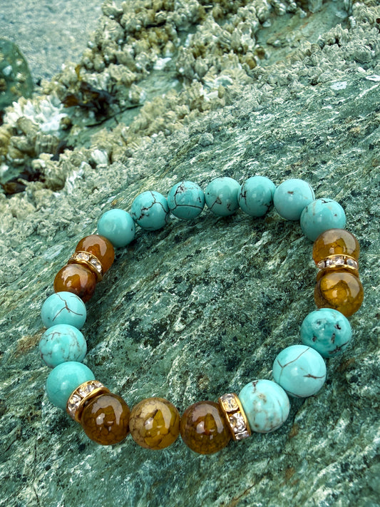 TurquoiseBraceletFireAgate