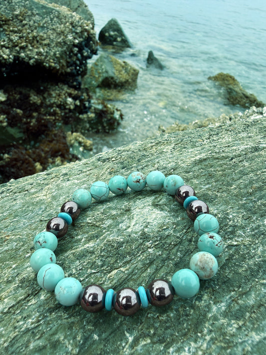 TurquoiseBraceletHematite1